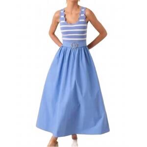 NEW PROSPERINA greer midi dress in spa blue